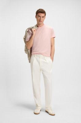 Jersey de manga corta BECKHAM x BOSS de punto de algod&oacute;n, Pink