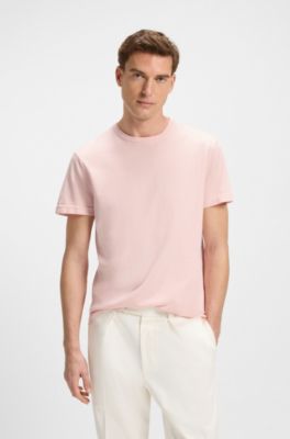 Jersey de manga corta BECKHAM x BOSS de punto de algod&oacute;n, Pink