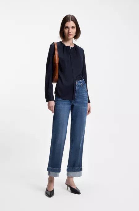 Slim-fit jeans in indigo stretch denim