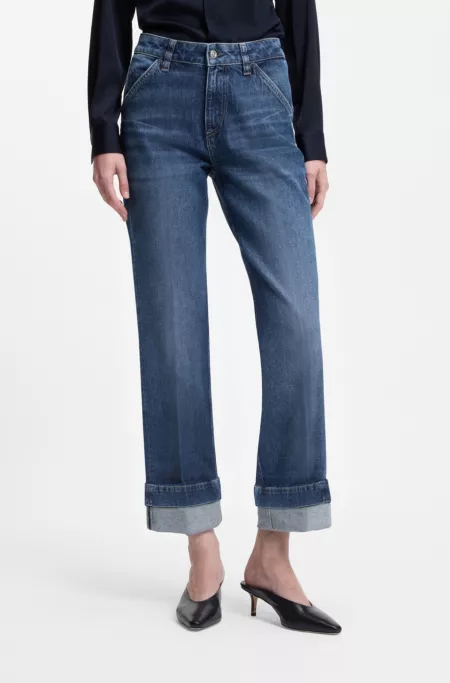 Slim-fit jeans in indigo stretch denim