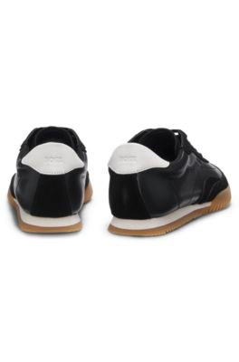 Trainers in suede and leather, Black