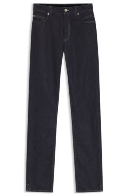 Regular-fit jeans with slim leg, Dark Blue
