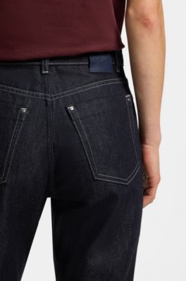 Regular-fit jeans with slim leg, Dark Blue