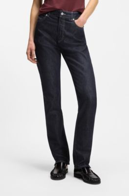 Regular-fit jeans with slim leg, Dark Blue
