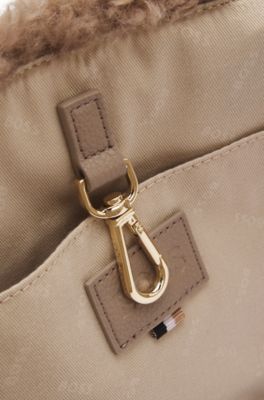 BOSS x Steiff logo-strap tote bag in teddy, Light Brown