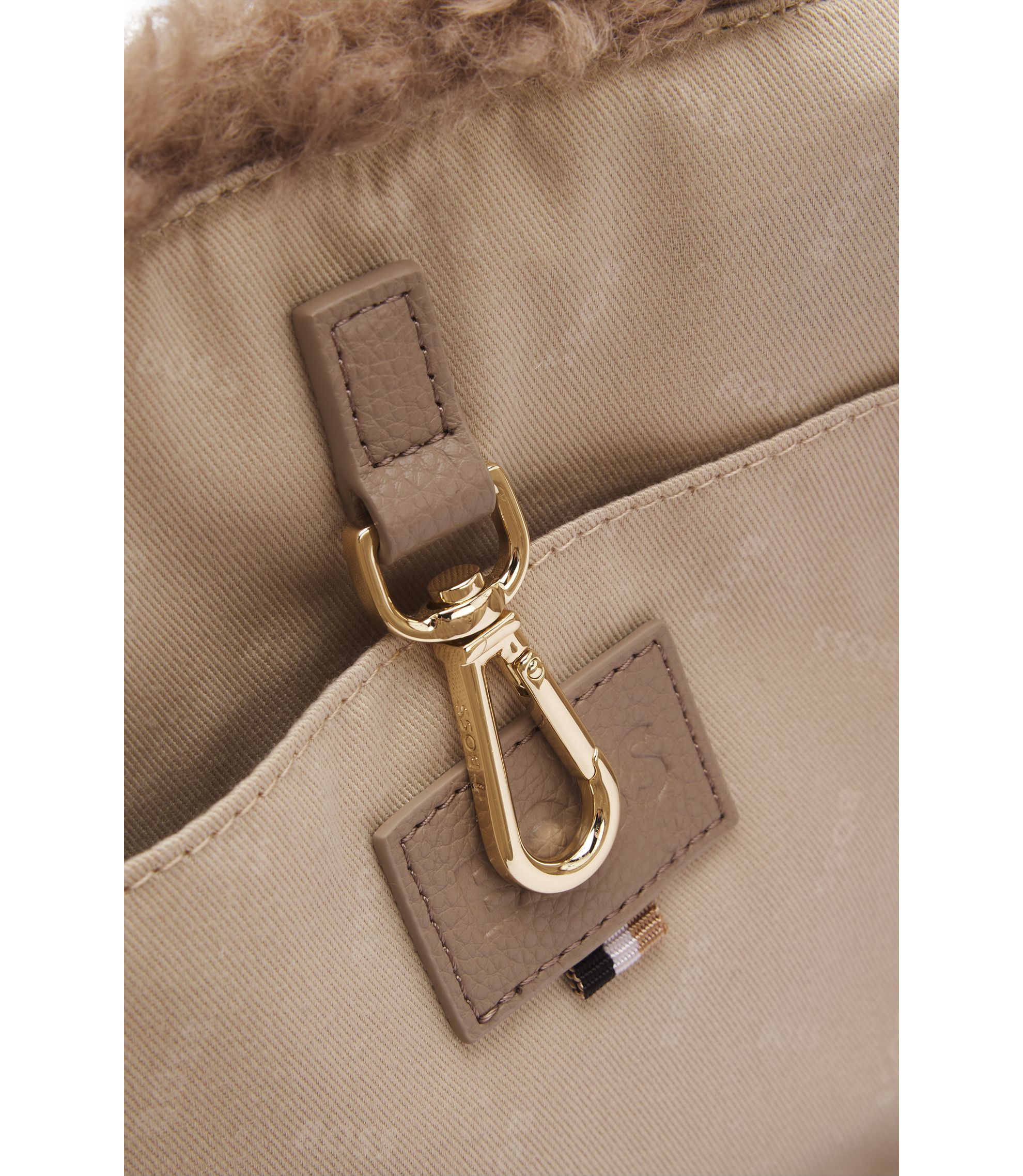 BOSS - BOSS x Steiff logo-strap tote bag in teddy - Light Brown