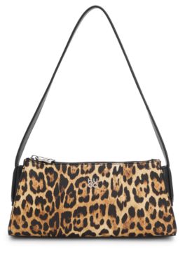 Bolso hobo de piel sint&eacute;tica con estampado de leopardo, Fantas&iacute;a