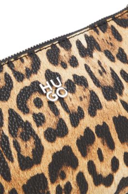 Bolso hobo de piel sint&eacute;tica con estampado de leopardo, Fantas&iacute;a