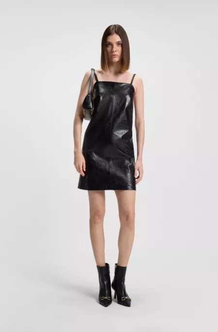 Leopard-print hobo bag in faux leather