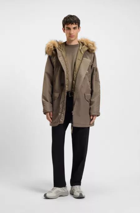 Logo-spoiler trainers in mesh and faux suede