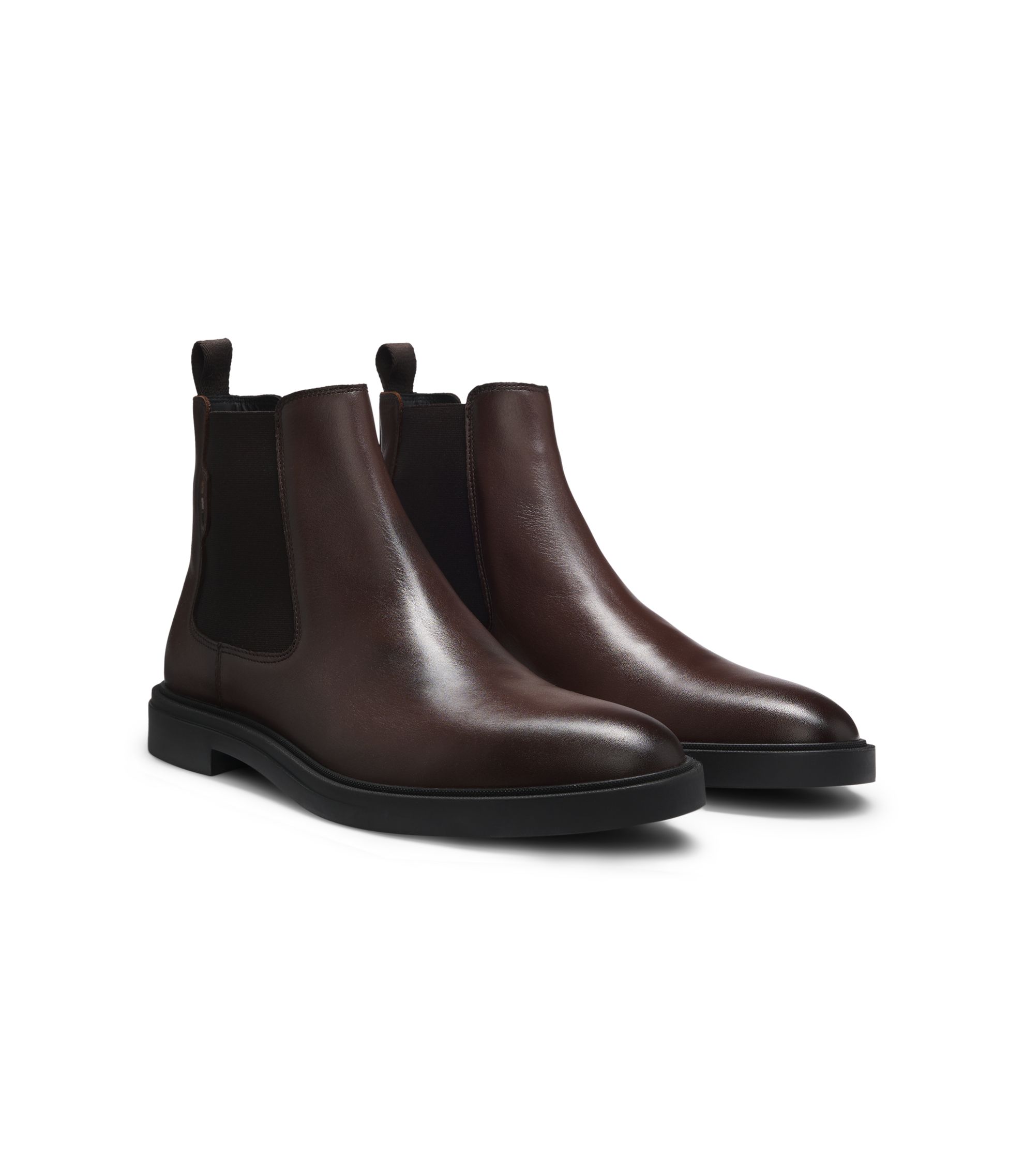 Hugo Boss Black Chelsea Boot Box Label HUGO - Glossy Chelsea rain boots with logo patch - Black main image 2