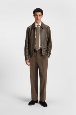 Botines Chelsea de ante con detalle de rayas de la marca, Negro