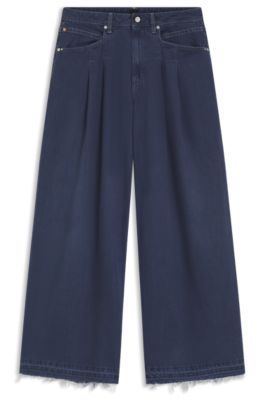 Relaxed-fit jeans with wide leg, Grey