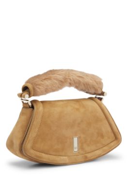 BOSS x Steiff furry-handle bag in leather, Beige
