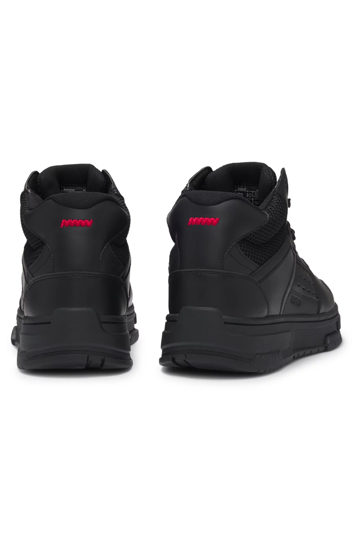 High-top trainers with mesh trims, Black