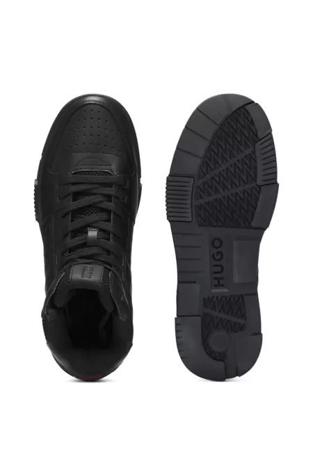 High-top trainers with mesh trims