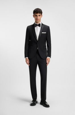 Embossed-logo Derby shoes in patent leather, Black