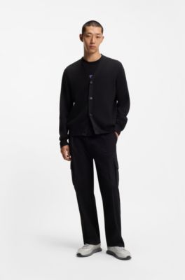 Retro-inspired trainers with faux-leather trims, Grey