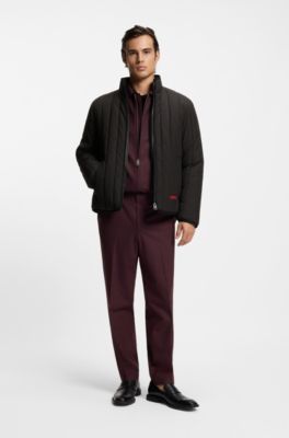 Logo-detail jacket with quilting, Black