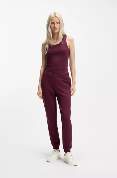 Suede-trim trainers with low profile