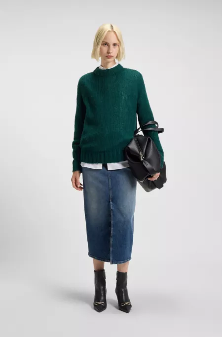 Hardware-trim ankle boots in faux leather