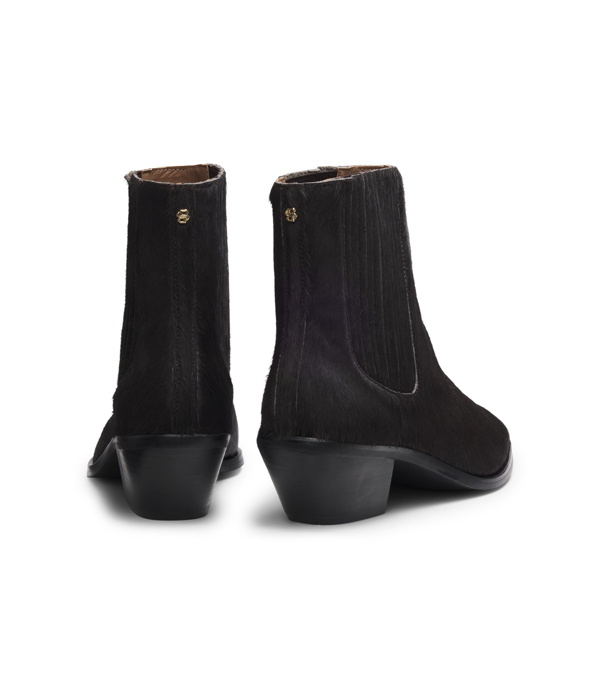 BOSS - Ankle boots in pony-hair leather - Dark Purple display picture 1