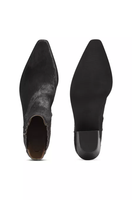 Ankle boots in pony-hair leather