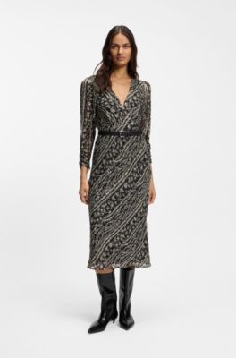 Bottines en cuir &agrave; talon de 3,5&nbsp;cm, Noir