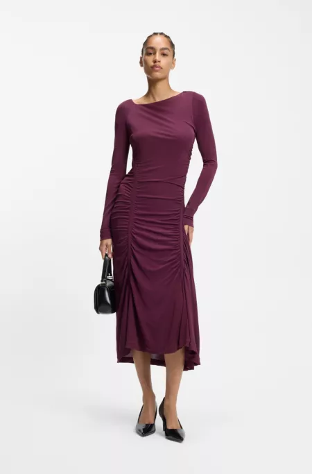 Textured-leather pumps with 7cm heel