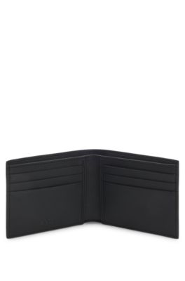 Monogram wallet with foil-embossed logo, Black