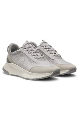 TTNM EVO trainers with suede trims, Light Grey
