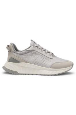 TTNM EVO trainers with suede trims, Light Grey