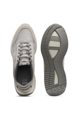 Deportivas TTNM EVO con detalles de ante, Gris claro