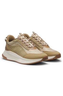 Deportivas TTNM EVO con detalles de ante, Beige claro