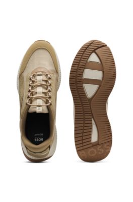 Deportivas TTNM EVO con detalles de ante, Beige claro