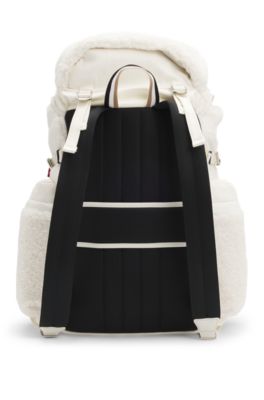 BOSS x Steiff teddy backpack with Double B monogram, White