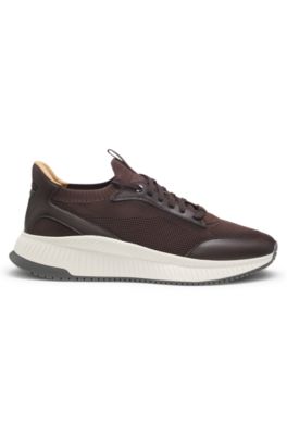 TTNM EVO trainers with knitted uppers, Dark Brown