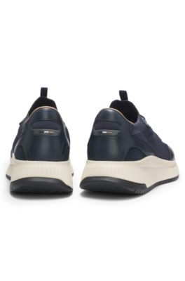 TTNM EVO sneakers with knit uppers and leather trim, Dark Blue