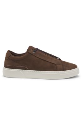 Gary trainers in nubuck, Dark Brown
