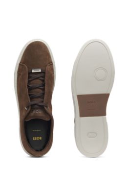 Gary trainers in nubuck, Dark Brown