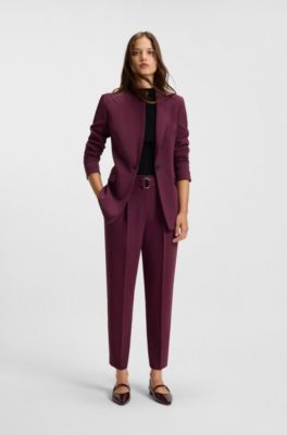 Bailarinas de piel pulida con detalle de tira, Luz p&uacute;rpura