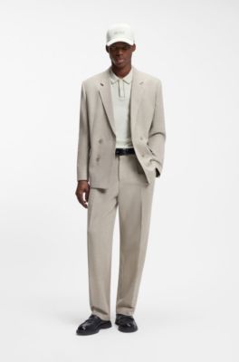 Polo en jersey de coton &agrave; bordures contrastantes, Chaux