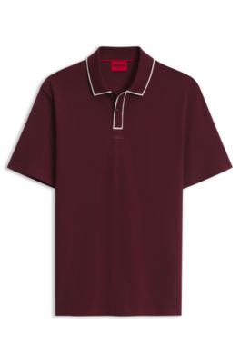 Polo de algod&oacute;n, Rosa oscuro