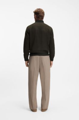 Cazadora BECKHAM&nbsp;x&nbsp;BOSS de lana de cordero con cremallera bidireccional, Cal