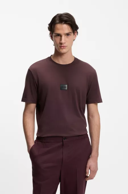 Gradient-logo T-shirt in cotton jersey