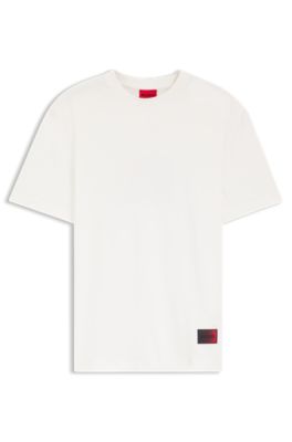 Camiseta de punto de algod&oacute;n con logos degradados, Blanco