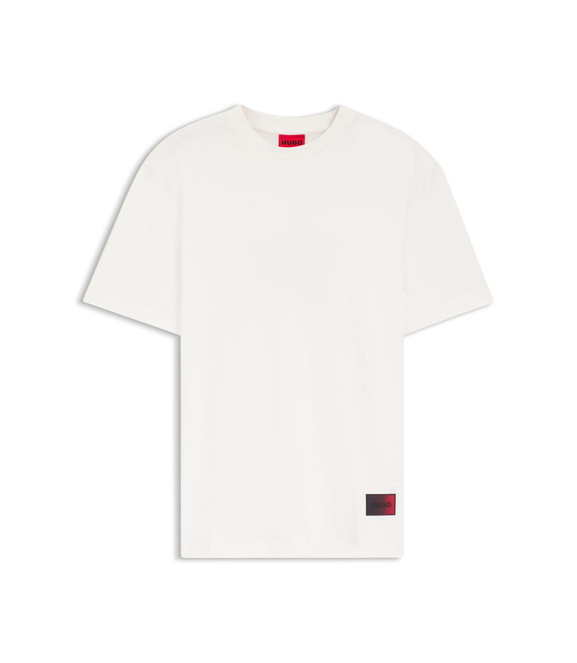 HUGO - Gradient-logo T-shirt in cotton jersey - White