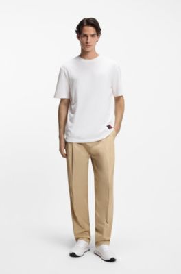 T-shirt en jersey de coton &agrave; logos en d&eacute;grad&eacute;, Blanc