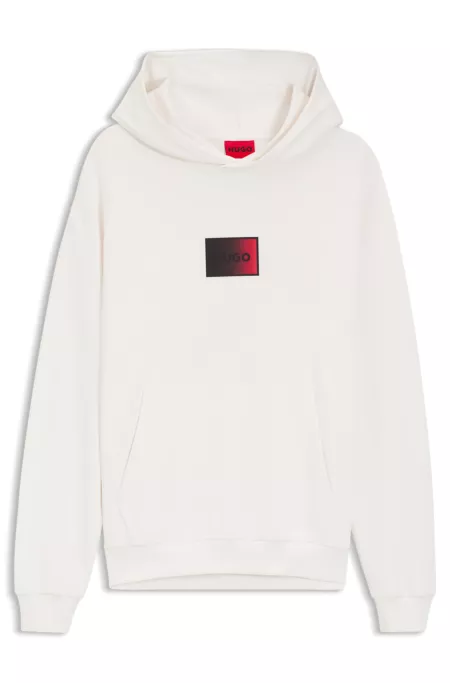 Gradient-logo hoodie in cotton terry