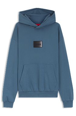 Gradient-logo hoodie in cotton terry